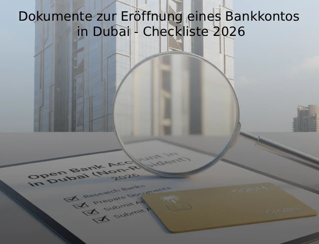 Dokumente zur Eröffnung eines Bankkontos in Dubai - Checkliste 2026