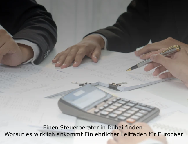 Einen Steuerberater in Dubai finden: Worauf es wirklich ankommt Ein ehrlicher Leitfaden für Europäer