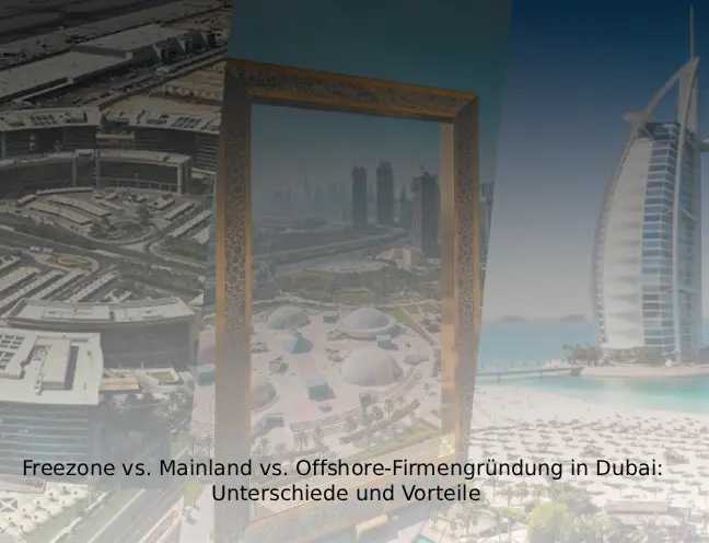 Freezone vs. Mainland vs. Offshore-Firmengründung in Dubai - Unterschiede und Vorteile
