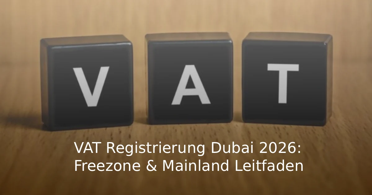 VAT Registrierung Dubai 2026 Freezone & Mainland Leitfaden