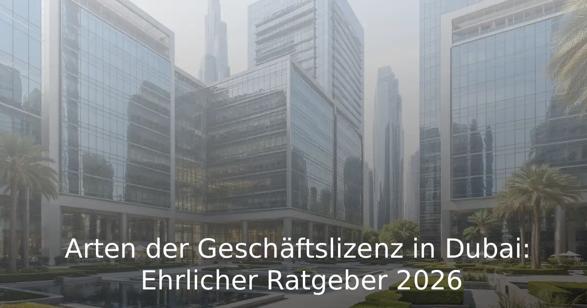 Arten der Geschäftslizenz in Dubai Ehrlicher Ratgeber 2026