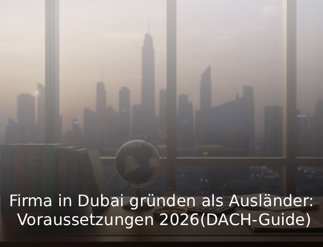 Firma in Dubai gründen als Ausländer Voraussetzungen 2026 (DACH-Guide)
