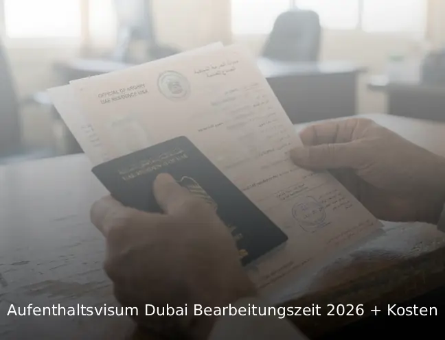 Aufenthaltsvisum Dubai Bearbeitungszeit 2026 + Kosten