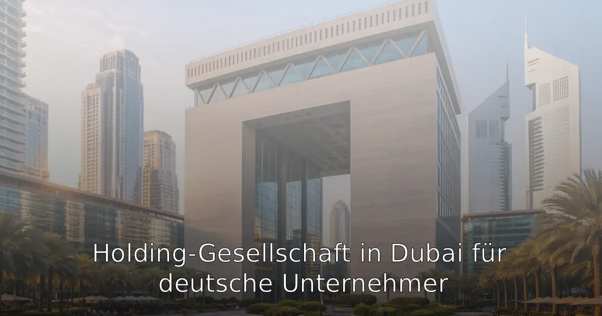 Holding-Gesellschaft in Dubai für deutsche Unternehmer