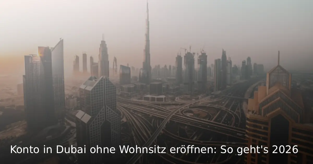 Konto in Dubai ohne Wohnsitz eröffnen So klappt es 2026