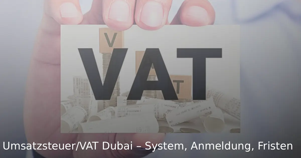 Umsatzsteuer VAT Dubai – System, Anmeldung, Fristen
