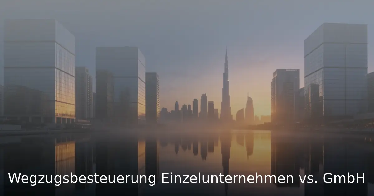 Wegzugsbesteuerung Einzelunternehmen vs. GmbH