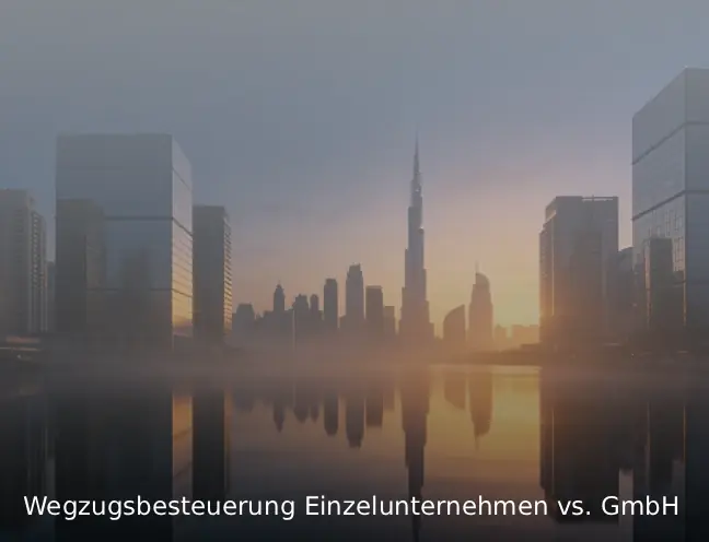 Wegzugsbesteuerung Einzelunternehmen vs. GmbH
