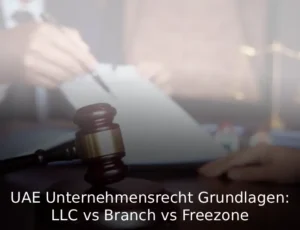 UAE Unternehmensrecht Grundlagen LLC vs Branch vs Freezone