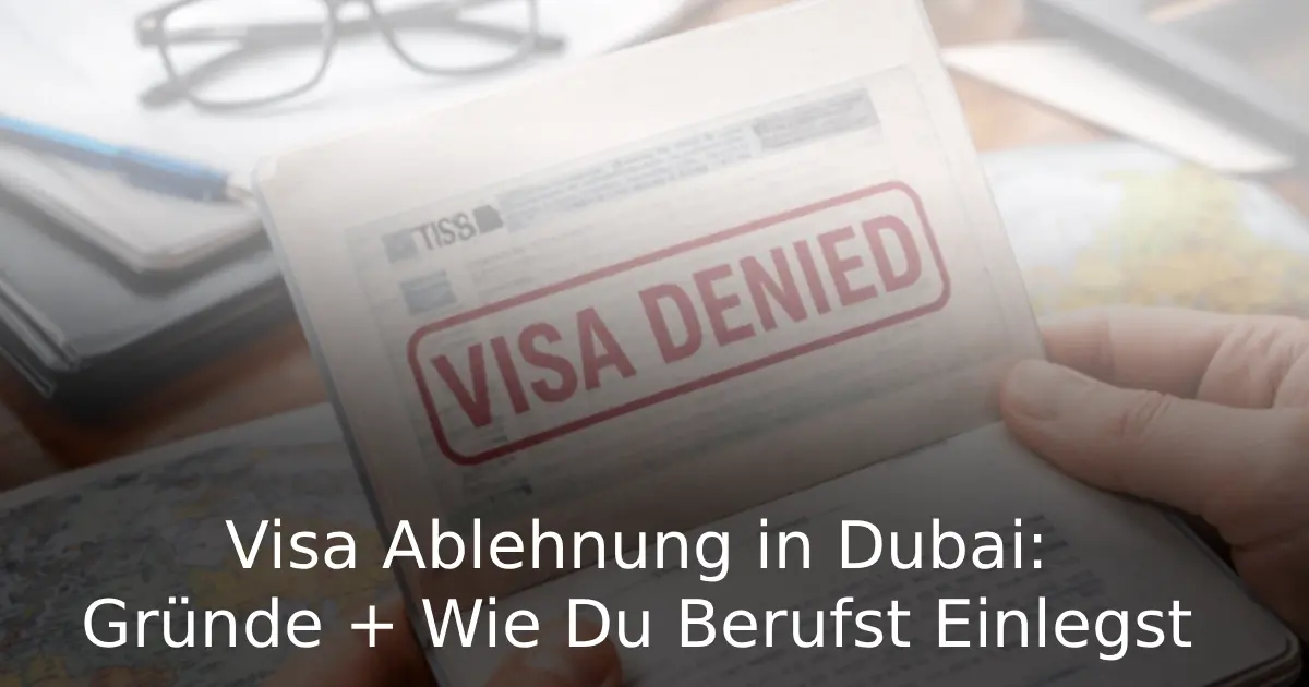Visa Ablehnung in Dubai Gründe + Wie Du Berufst Einlegst